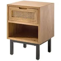 Home24 Massive Nachtkommode VINA in Beige | Gr.: onesize