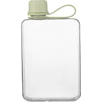 Semoic Quadratische Wasserflasche, 500 ml, tragbare flache Trinkbecher