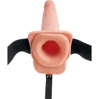 Pipedream Fetish Strap-On 7,5 - anlegbarer, spritzender Dildo (naturfarben)