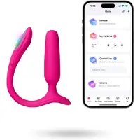 Lovense Lush Anal - App-gesteuerter Analvibrator mit LED - Pink