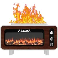 Semoic Flammen-Diffusor für ätherische Öle, 7 Farben, Aroma, Wasser