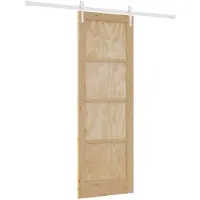 vidaXL Schiebetür ORKDAL Natürlich und Weiß 73,5 x 211 cm