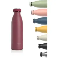 LARS NYSØM LARS NYSM Isolierte Wasserflasche aus Edelstahl, 340 ml, 480 ml, 740 ml, 900 ml, 1440 ml | Isolierte Thermoflasche fur heisse und kalte Getranke |