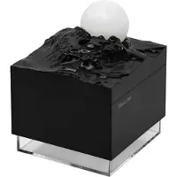 Melitt Aroma Diffusor Cool Mist Luftbefeuchter LED Mondlampe für Ätherische Öle und Nachtlicht Schwarz