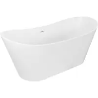Mexen Montana freistehende Badewanne 150 x 75 cm, weiß, Überlauf weiß - 52011507500-20