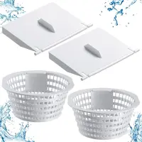 Jojomino 8926 Skimmer-Ersatz-Wehrtürklappe und 8928 Pool-Skimmerkorb für oberirdische und unterirdische Schwimmbeckenteile