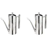 Semoic 2X 700 Ml Edelstahl Oliven Öl Flasche Essig Spender Sauce Essig Batcher Dose Töpfe Öl Behälter