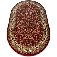 Rugsx Teppich ROYAL ADR Oval modell 1745 rotwein 150x250 cm