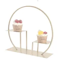 MaxPower Stylischer Obstständer aus Metall für Partys ohne Strom Goldener Vollmond