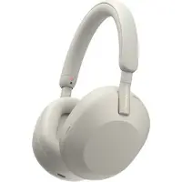 Sony Bluetooth Kopfhörer - - WH-1000XM5 - Geräuschunterdrückung - 30 Stunden Akkulaufzeit - Silber