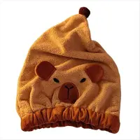 Typecat Capybaras Schnelltrocknendes Haarhandtuch für nasses Haar, super saugfähige Mikrofaser