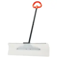 DUOKU Schneeschaufel 76,2 cm--Schieber mit ergonomischem Griff-Widerstandsfähige Kunststoffklinge-Abnehmbare Schneeschaufel