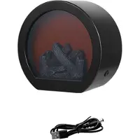 Jojomino Simulierte Flamme Lampe Nacht Retro Atmosphäre Dekoration Kamin Europäischen Stil Ornamente Runde