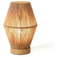 Helloshop26 Tischlampe - - E27 - Elegantes Design - Schirm aus Schnur - 25x16x16 cm