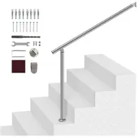 DUOKU Außentreppeleuchte - Leuchteset - 100 cm - Wand- und Bodenmontage - Enthält Installationsset - Geeignet für Senioren - Für Portik und Terrasse - Silber