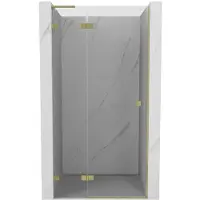 Mexen Lunar L Duschdrehtüren links 115 cm, transparent, gebürstetes Gold - 834L-115-000-55-00-L