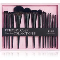 Jessup Matte Black Versatile Brush Collection Zestaw pdzli do makijau T336, 14 sztuk
