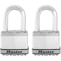 Master Lock M5XTLF Magnum Heavy Duty Outdoor-Vorhngeschloss mit Schlssel, 2er-Pack, gleichschlieend, Silber