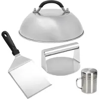 Melitt Grillwerkzeug-Set, Burger-Crusher-Set, Burger-Presse, Topfdeckel, Grillspatel, Aromaflasche