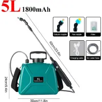 MaxPower (Grün 1800 mAh) 5L Schulter-elektrischer Pestizidsprüher Garten-Elektrowerkzeug USB-Aufladung Gartenbewässerungssprinkler