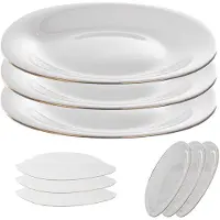 Kadax Dessertteller 21cm Weiß mit Goldrand 3 Stk.