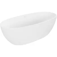 Mexen Torino freistehende Badewanne aus Konglomerat 155 x 78 cm, mattweiß - 57271557800