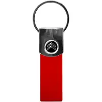 Citroen Schlüsselanhänger Rot, Logo Schwarz