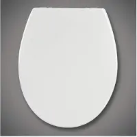 Helloshop26 WC-Sitz mit sanfter Schließmechanik, weißer Toilettensitzdeckel
