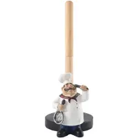 Typecat Harz Chef Doppel-Schicht Papier Handtuch Halter Figuren Home Kuchen Shop Restaurant Handwerk Dekoration Ornament EIN