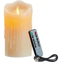 Torribaly LED-Kerzen, flackernde flammenlose Kerzen, wiederaufladbare Kerzen, echte Wachskerzen mit Fernbedienung, 10 cm