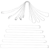 ABOOFAN 10Stk Versilberte Schlangenkette Halskette Flexibler Glänzender Modeschmuck