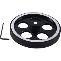 Torribaly 300 mm x 6 mm Industrielles Messrad aus Aluminium-Gummi für Industrie-Encoder
