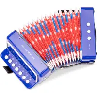 Woet Akkordeon mit Notenbuch Junior 19 cm blau
