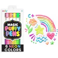 Ooly Neon Stifte - Magic Puffy Pens 3D Stifte Set für Kinder