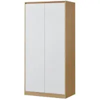 Helloshop26 Schrank - Modern - 2 Türen - MDF - Eiche-Effekt - 4 Regale - 176x80x52 cm