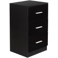 Helloshop26 Aktenordner - - Zeitgenössischer Stil - 3 Schubladen - Schwarz - Robuste Metallstruktur