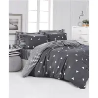 L'essentiel Maison , Begonvilla- EPJ6442, Grau,Weiß, Bettdecken, 65% Baumwolle / 35% Polyester