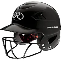 Rawlings RCFHFG Coolflo Adult Softball Batting Helmet w/Mask Color Black Baseball/Softball Artikel
