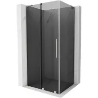 Mexen Velar L Duschkabine schiebbar 110 x 85 cm, Graphit, gebürsteter Nickel - 871-110-085-43-97