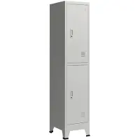 Helloshop26 Büroschrank Aufbewahrungsmöbel für Büro Werkstatt Schlafzimmer aus Metallstahl mit 2