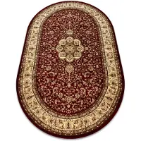 Rugsx Teppich ROYAL ADR Oval modell 521 rotwein 200x290 cm