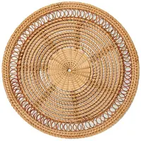 Melitt Heim Gewebt Wand Korb Natural Boho Heim Dekor Dekorative Rattan Dekor Gewebt Wand Dekor Gewebt Wand Behang 11,8 Zoll