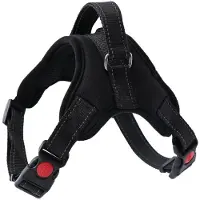 MaxPower (Schwarz, L) L 33-66lb Verstellbares Hundegeschirr für den Außenbereich, reflektierende Sicherheitsweste ohne