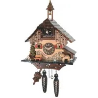 Engstler - 403 QM - Kuckucksuhr - Quarz - Nussbaum