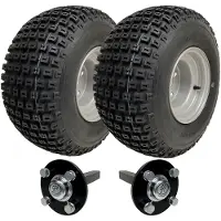 Parnells 18x9.50-8 ATV Anhänger-Kit: Knobby Reifen, Stahlfelge, Naben & Achsstummel, Tragkraft 204 kg, Geländeeinsatz