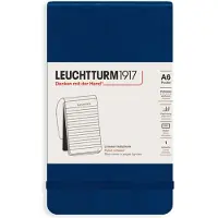 Leuchtturm - Taschennotizblock A6 - 184 linierte, mikroperforierte Seiten, Marine