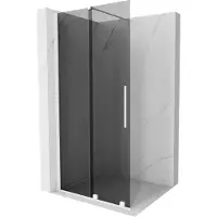 Mexen Velar Duschwand verschiebbar Walk-in 120 x 200 cm, graphit 8 mm, weiß - 871-120-000-43-20