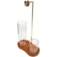 ABOOFAN 4Stk Eleganter Räucherstäbchenhalter Aluminium Holz