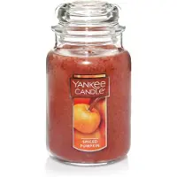 Yankee candle Spiced Pumpkin Duftkerze, klassisch, 650 ml, gro es Glas, Einzeldocht, Aromatherapie-Kerze, ber 110 Stunden Brenndauer, Apothekerg
