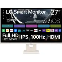 LG 27U511SA-W 27-Zoll Smart Full HD (1920 x 1080) IPS Monitor, 100Hz, Lautsprecher, Airplay, Bluetooth